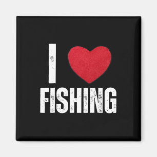 Aimant J'Aime Les Cadeaux De Pêche Pour Enfants Pêcheurs
