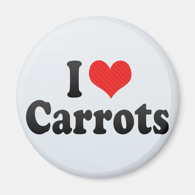 Aimant J'aime les carottes (Devant)