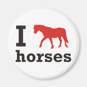 Aimant J'aime les chevaux