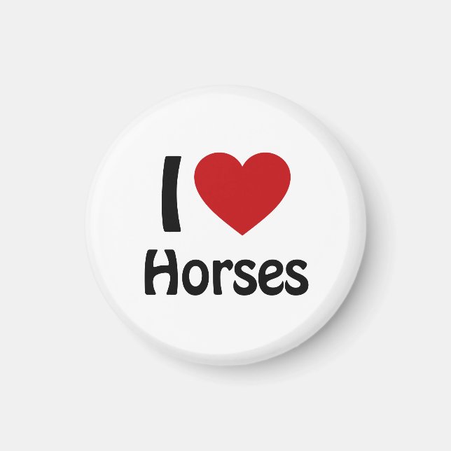 Aimant J'aime les chevaux (Devant)
