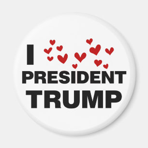 Aimant J'aime les coeurs du président Trump