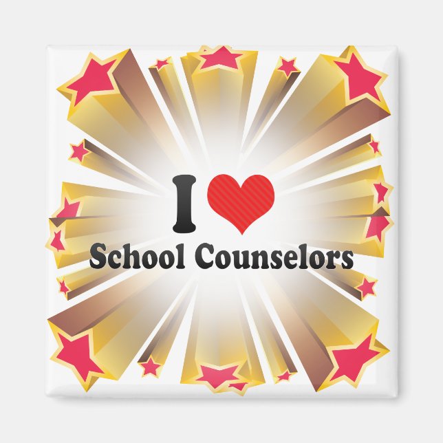 Aimant J'aime les conseillers scolaires (Devant)