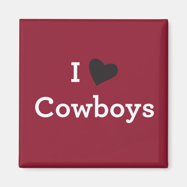 Aimant J'aime les cowboys (Devant)
