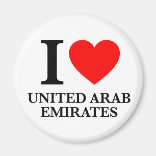 Aimant J'aime les Emirats Arabes Unis