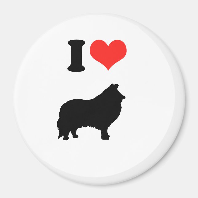 Aimant J'aime les étagères (Devant)