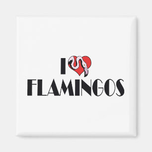 Aimant J'aime les flamants roses - Amoureux des flamants 