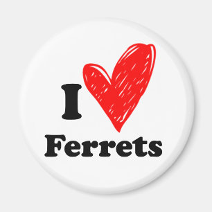 Aimant J'aime les furets