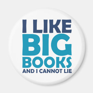 Aimant J'aime les grands livres et je ne peux pas mentir