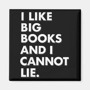 Aimant J'aime les gros livres et ne peux pas mentir ambia