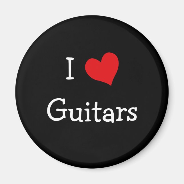 Aimant J'aime les guitares (Devant)