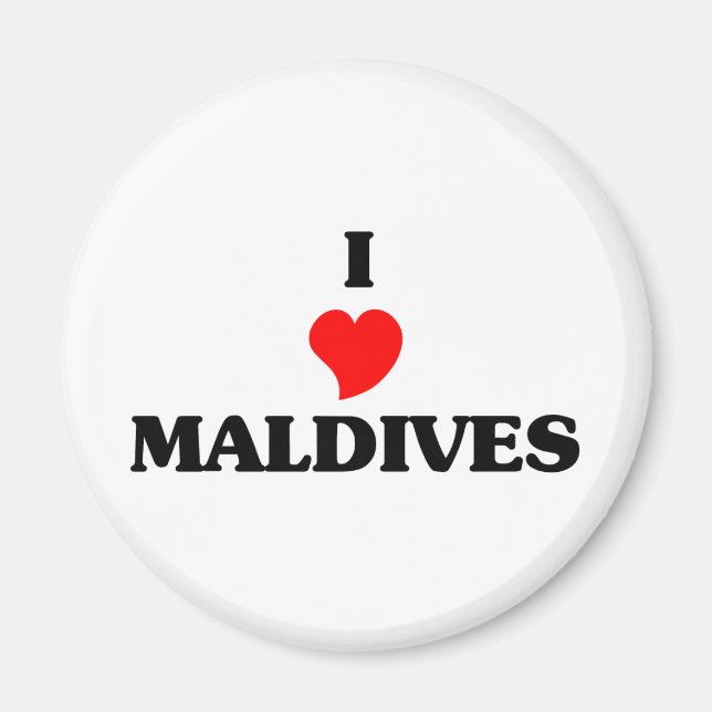 Aimant J'aime les Maldives (Devant)