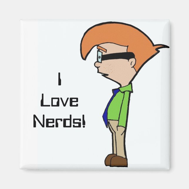 Aimant J'Aime Les Nerds ! (Devant)