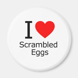 Aimant J'aime les oeufs brouillés
