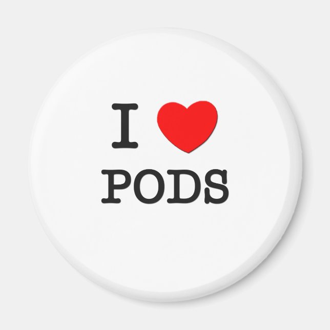 Aimant J'aime les pods (Devant)