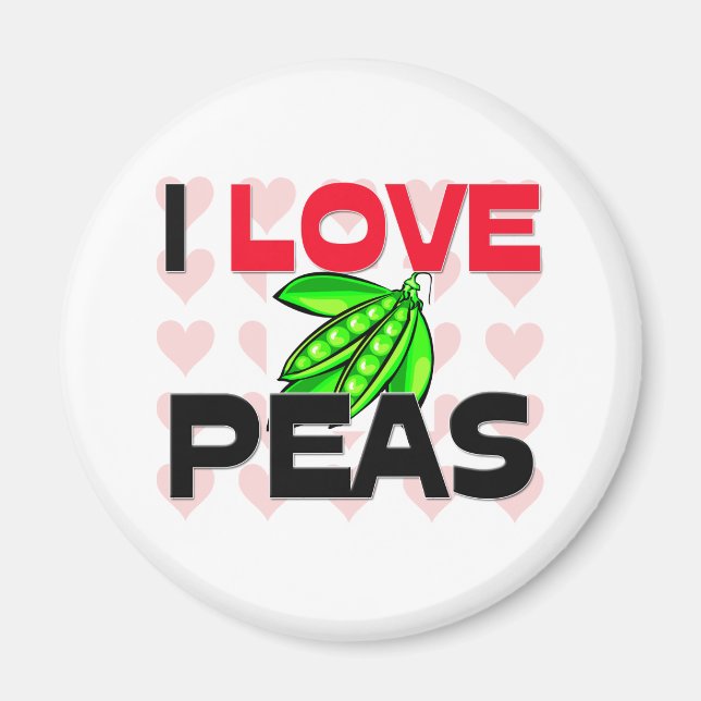 Aimant J'Aime Les Pois (Devant)