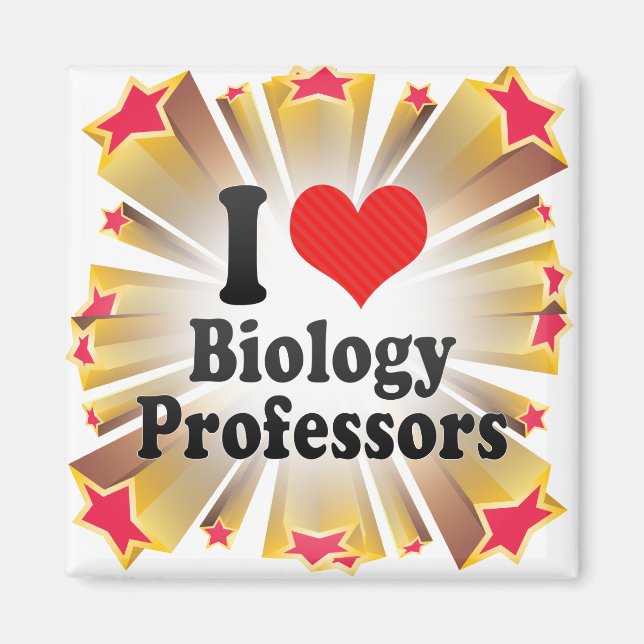 Aimant J'aime les professeurs de biologie (Devant)