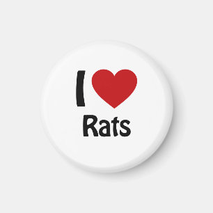 Aimant J'aime les rats