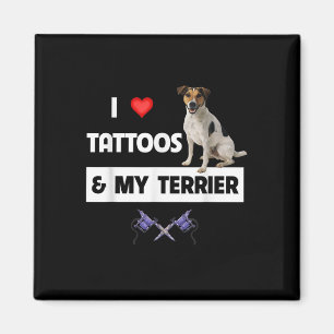 Aimant J'Aime Les Tatouages Et Mon Jack Russell Terrier C