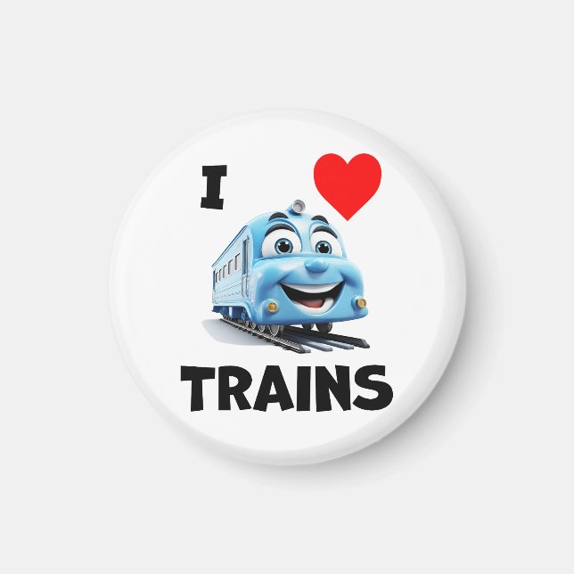 Aimant J'aime les trains (Devant)