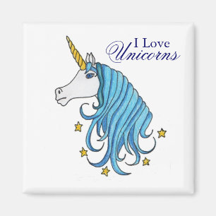 Aimant J'Aime Les Unicornes