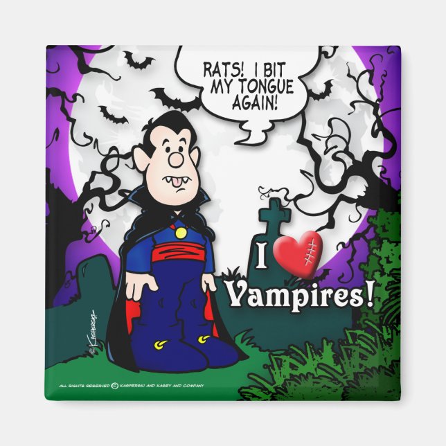 Aimant J'aime les vampires (Devant)