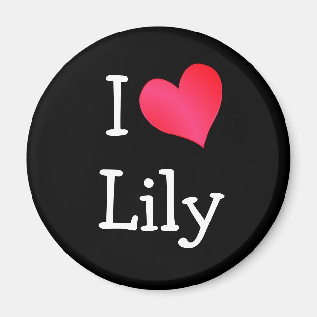 Aimant J'aime Lily (Devant)