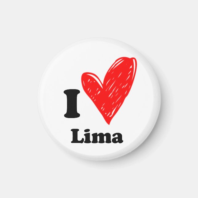 Aimant J'aime Lima (Devant)