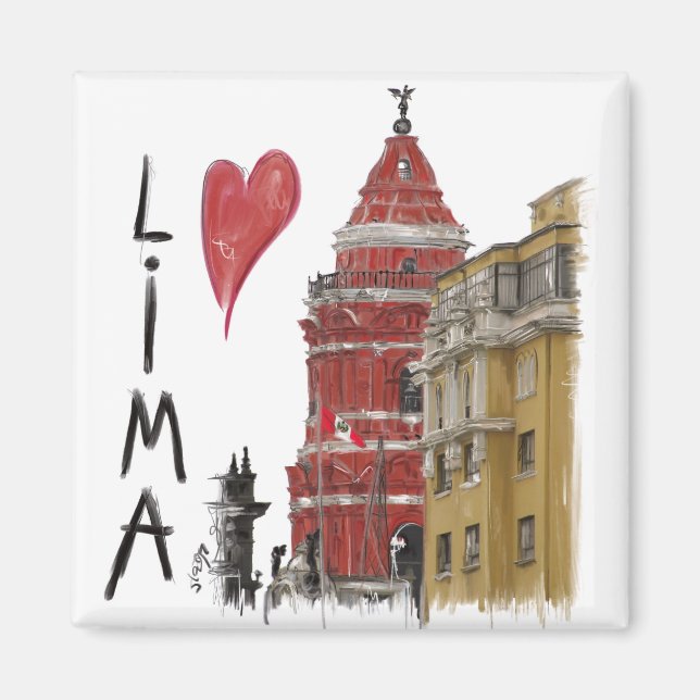 Aimant J'aime Lima (Devant)