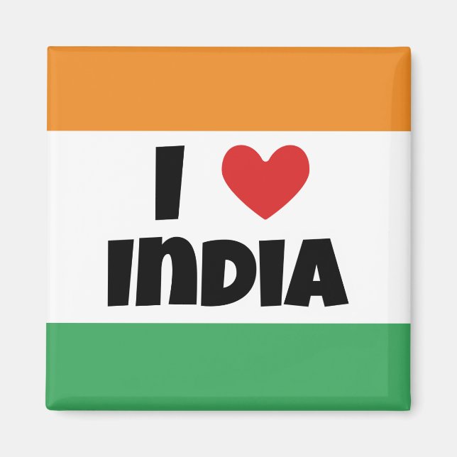 Aimant J'aime l'Inde (Devant)