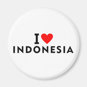 Aimant J'aime l'Indonésie pays comme voyage de coeur tour