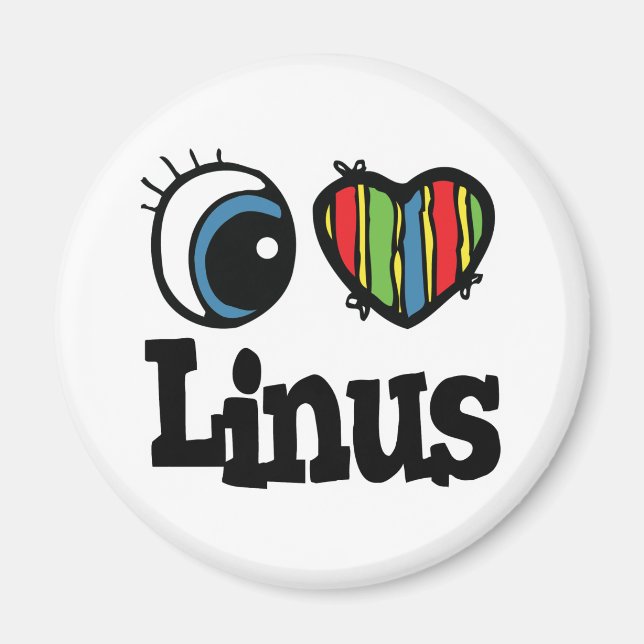 Aimant J'aime Linus (Devant)