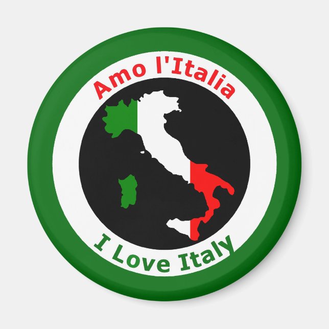 AIMANT J'AIME L'ITALIE (Devant)