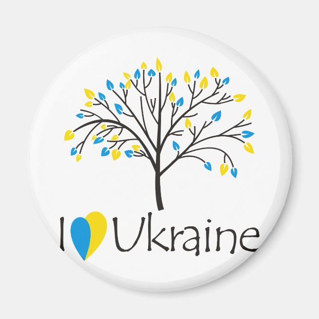 Aimant J'aime l'Ukraine (Devant)