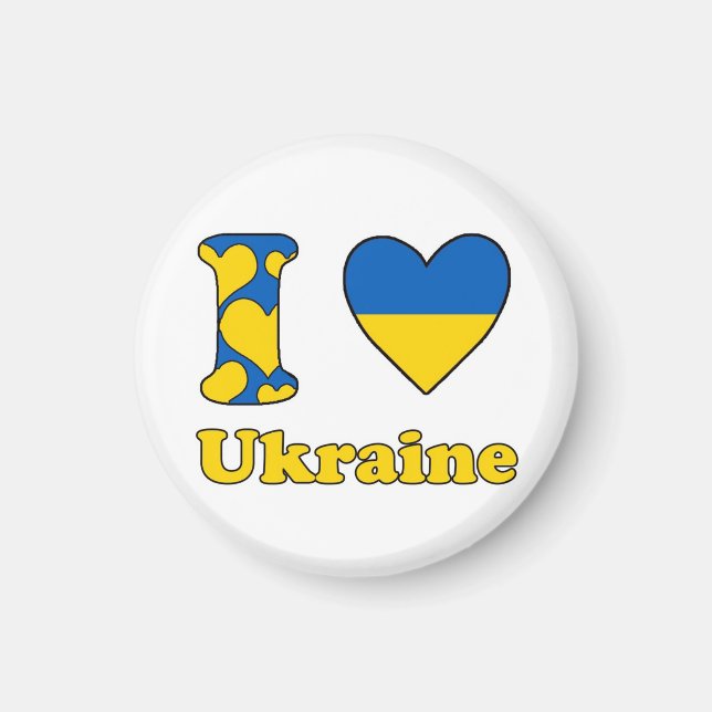 Aimant J'aime l'Ukraine (Devant)