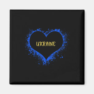 Aimant J'aime l'Ukraine Je cœur l'Ukraine Drapeau de l'Uk