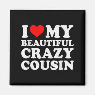 Aimant J'aime ma belle famille de cousins amour cadeau