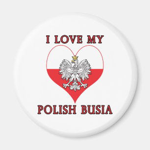 Aimant J'Aime Ma Busia Polonaise