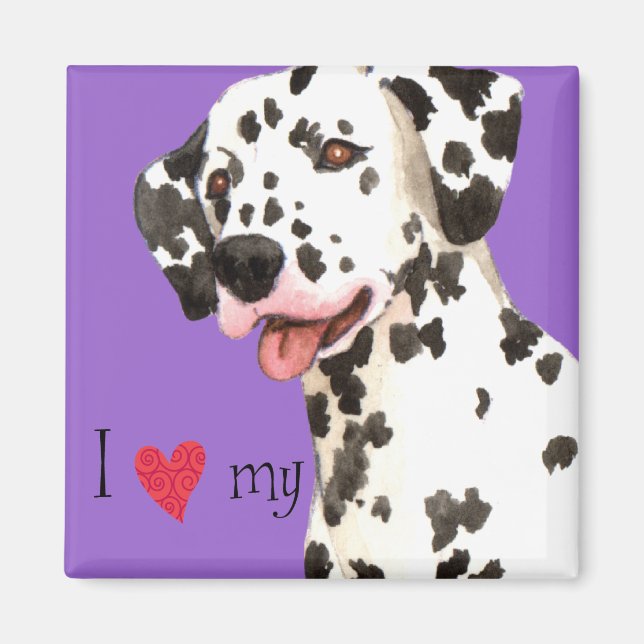 Aimant J'aime ma dalmate (Devant)