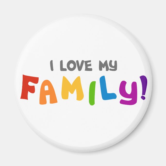 Aimant J'aime ma famille (Devant)