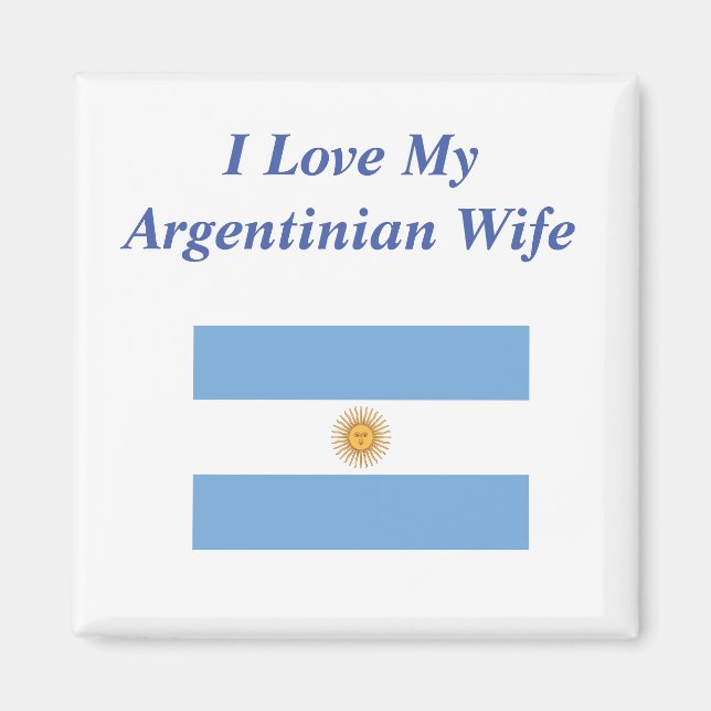 Aimant J'aime ma femme argentine (Devant)