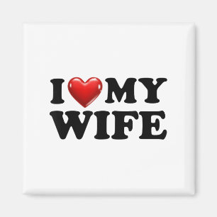 Aimant J'Aime Ma Femme, Blanc, Couleur, Hommes, Femmes Te