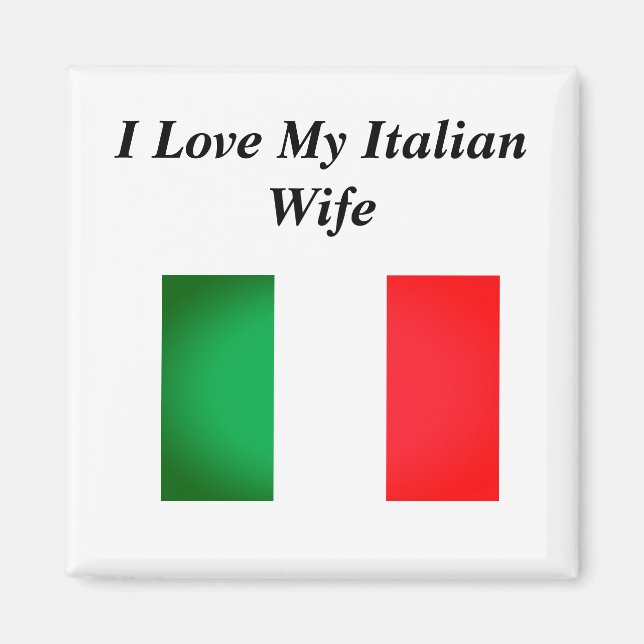 Aimant J'aime ma femme italienne (Devant)