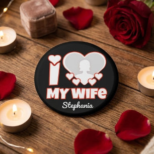 Aimant J'aime ma femme personnalisé – Ajouter nom et phot