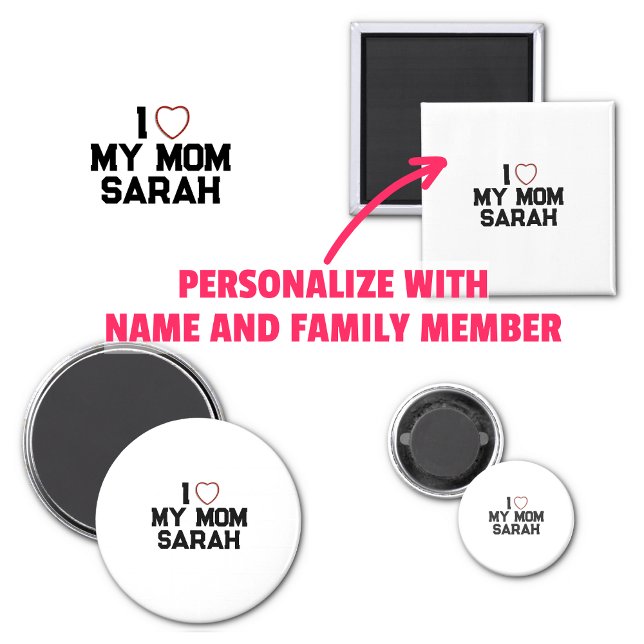 Aimant J'aime ma maman (I Love My Mom Magnet
)