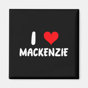 Aimant J'aime Mackenzie - Cœur - Nom
