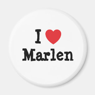 Aimant J'aime Marlen coeur T-shirt
