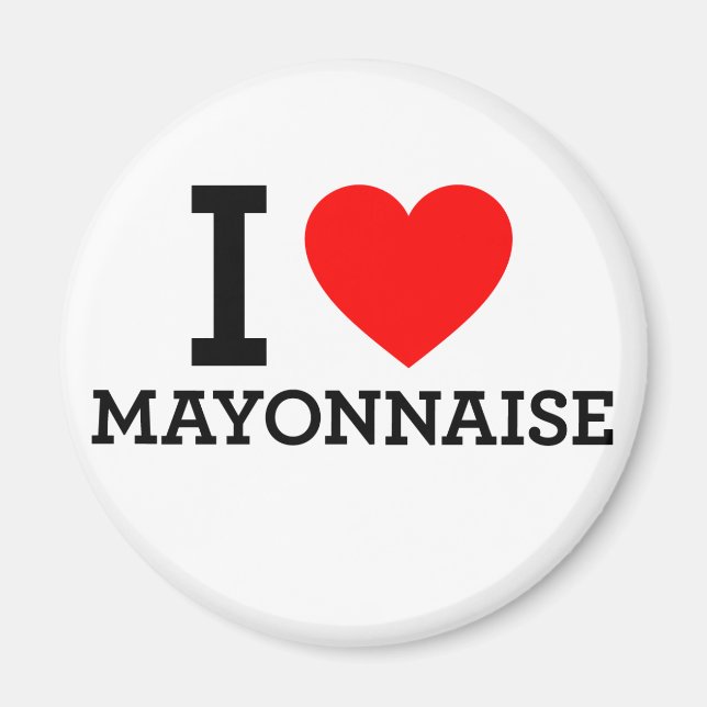 Aimant J'aime Mayonnaise (Devant)