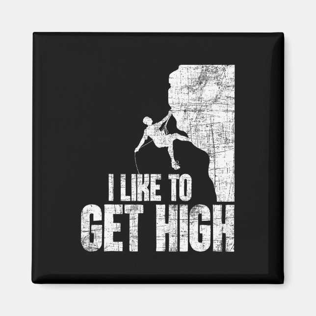 Aimant J'aime me sentir haut - Escalade Bouldering Grimpe (Devant)