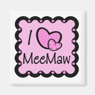 Aimant J'aime MeeMaw mignonne T-shirt