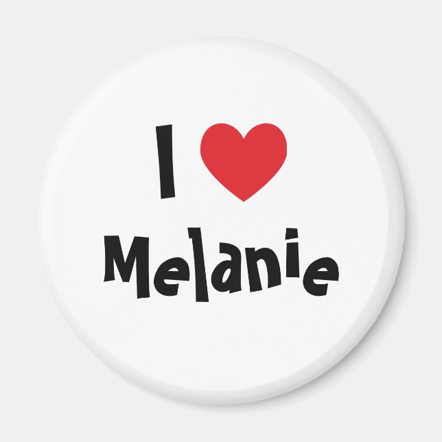 Aimant J'aime Melanie (Devant)